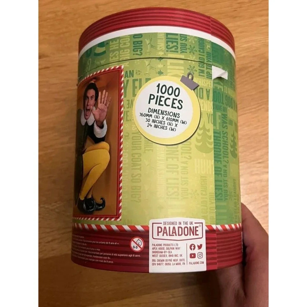 ELF (Buddy Will Farrell) Paladone Puzzle UK In A Round Canister 30x24 NEW!